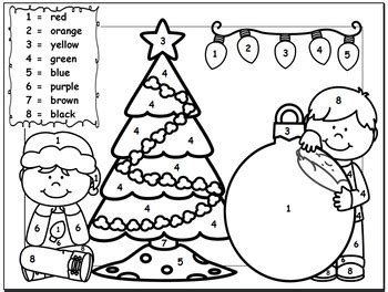 Try our christmas worksheets and printables with your child this winter. Christmas Color By Number - Kindergarten by KinderGenie | TpT