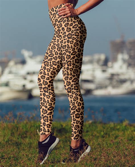 Leopard Skin Yoga Leggings Sporty Chimp Legging Workout Gear And More