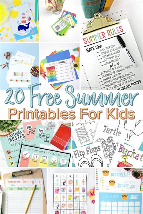 20 Free Summer Printables For Kids Summer Printables Free Printables
