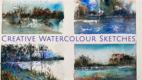 Atmospheric Semi Abstract Watercolour Sketches Getting Creative With