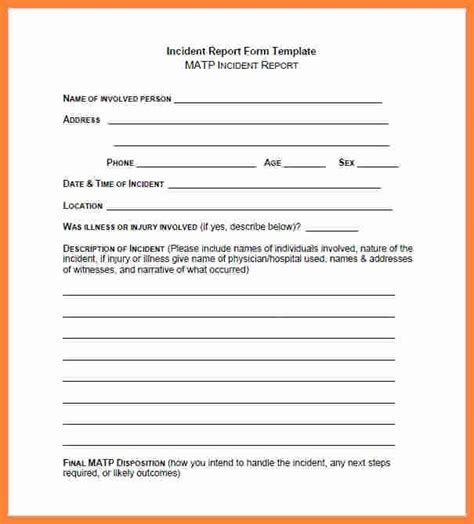 Security Guard Incident Report Template Lovely Security Guard