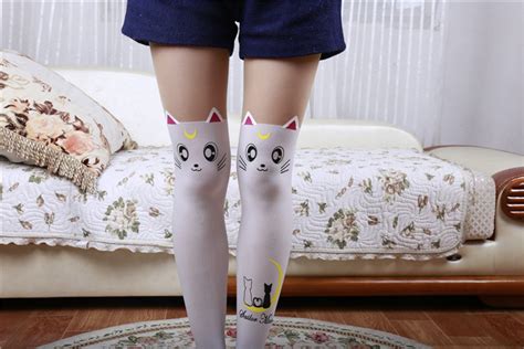 Anime Girls Sailor Moon Cosplay Cat Artemis Stockings Tight Socks Pantyhose Ebay