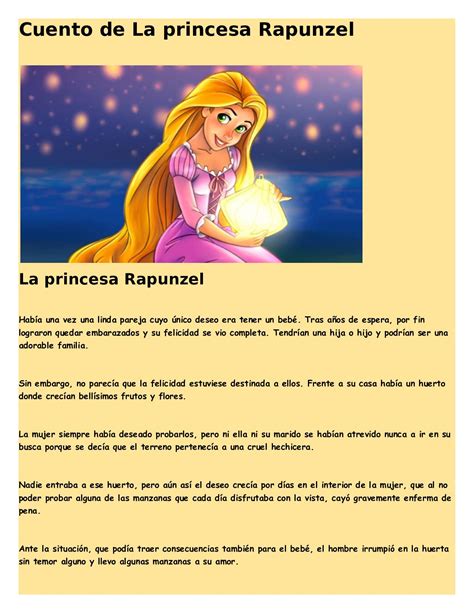Calam O Cuento De La Princesa Rapunzel Josefina