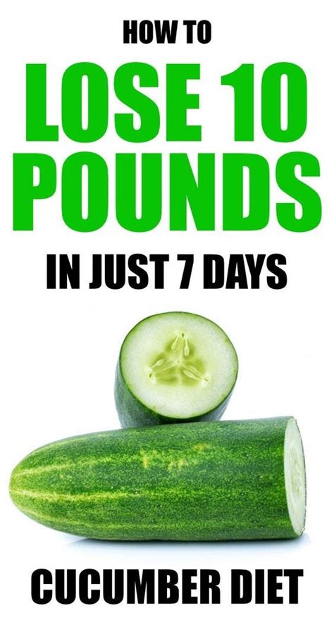 How To Lose 10 Pounds In 1 Week With The Cucumber Diet Plan By Susan