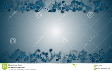 Abstract Background With Colorful Music Notes Stock Illustration