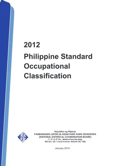 Minor Group Major Group Philippine Standard Occupational
