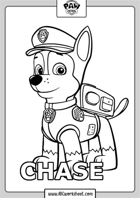 Paw Patrol Coloring Pages Abc Worksheet Patrulha Canina Para