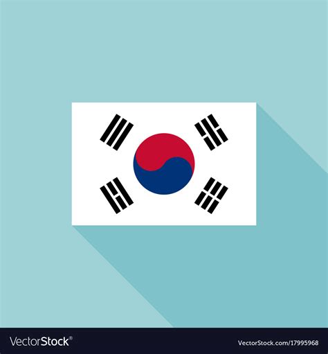 Korea Flag Royalty Free Vector Image Vectorstock