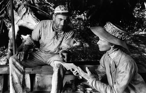 Humphrey Bogart Katharine Hepburn Filming The African Queen 1951