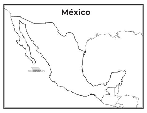Mapa De Mexico En Blanco Paraimprimir Org