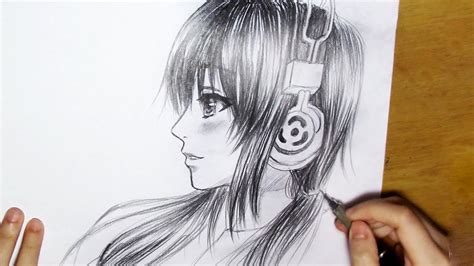 Download 44 Anime Girl With Headphones Drawing Easy