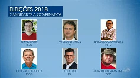 Veja Quem São Os Candidatos Ao Governo Do Ceará Nas Eleições De 2018 G1 Ceará Cetv 2ª Edição