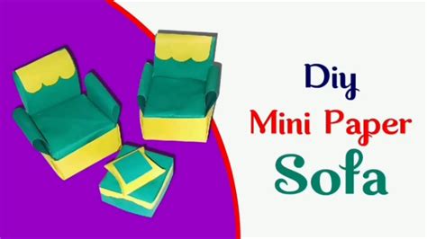 How To Make A Paper Sofa Diy Miniature Origami Sofa Jaya Gayu