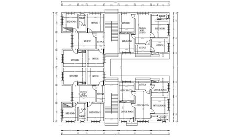 Commercial Residential Building Designs With Working Drawing Cad File Free Cadbull