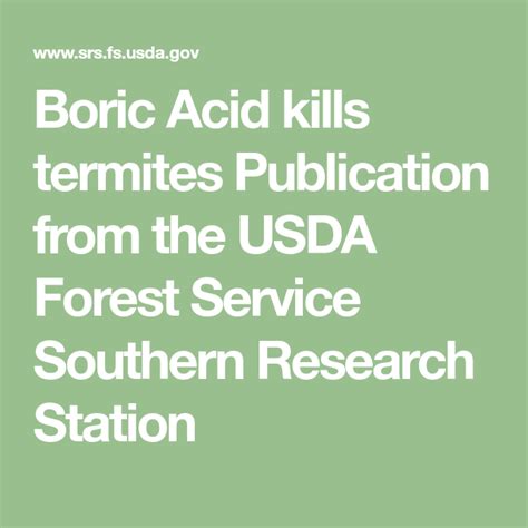 Does boric acid kill termites? Pin on Home