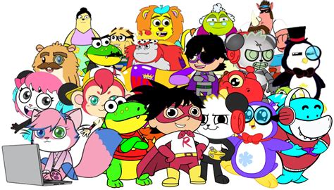 ryans world characters png svg digital downloads no background png cake toppers birthday