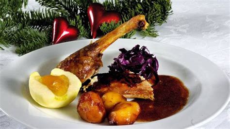 Traditional Danish Christmas Dishes In The Top Of Denmark
