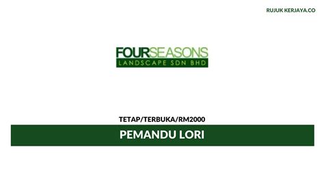We are dedicated to creating dynamic indoor and outdoor spaces for private, commercial, and residential request a phone call. Jawatan Kosong Terkini Four Seasons Landscape ~ Pemandu ...