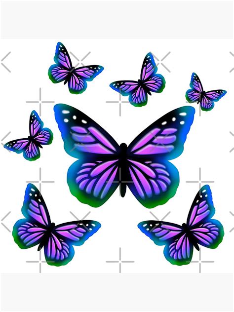 Pink Butterfly Purple Butterfly Teal Butterfly Blue Monarch