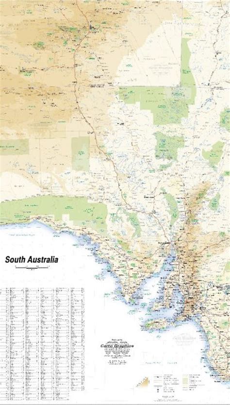 South Australia Wall Map Meridian Maps