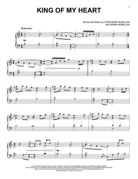 King Of My Heart Piano Solo Print Sheet Music Now