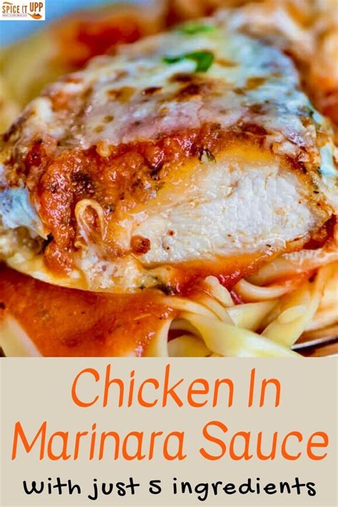 Chicken In Marinara Sauce Spiceitupp Marinara Recipe Easy Baked