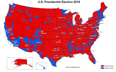 Trump won the electoral college with 304 votes compared to 227 votes for hillary clinton. U.S. Presidential Election (2016) - Vivid Maps