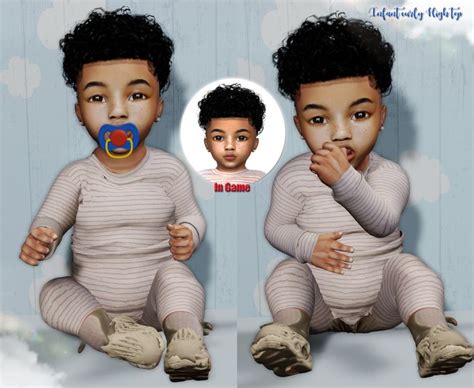 Curly High Top Converted For Infants Sims Baby Sims 4 Toddler Sims