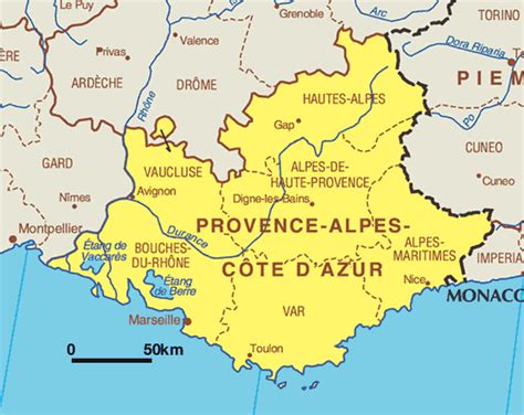La Provenza Francia Mapa