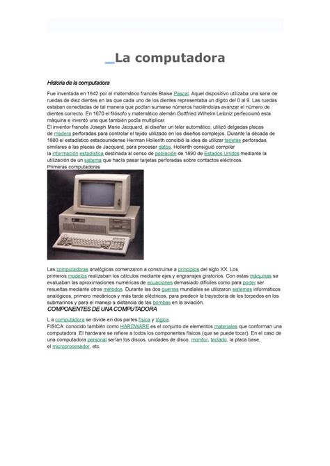 Calaméo Historia De La Computadora