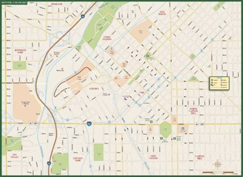 Denver Metro Map Digital Vector Creative Force