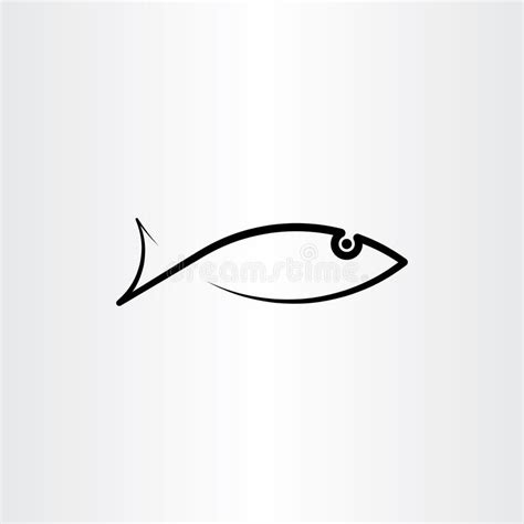 Vector Black Fish Icon Symbol Element Stock Vector Illustration Of