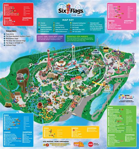 Six Flags Magic Mountain Map 2022