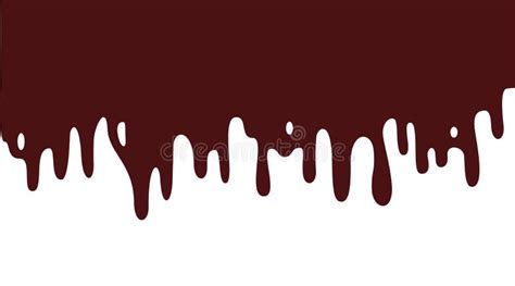 Liquid Chocolate Cream Dripping Paint Shape Current Liquid Stains