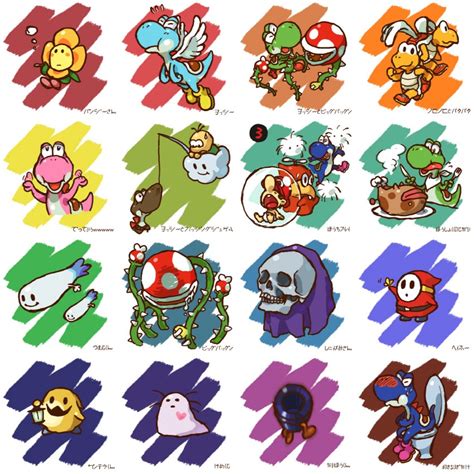 Yoshi Piranha Plant Koopa Troopa Shy Guy Lakitu And 11 More Mario And 1 More Drawn By Enu