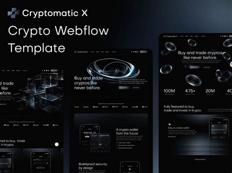 Modern Crypto Webflow Template Cryptomatic X Brix Templates