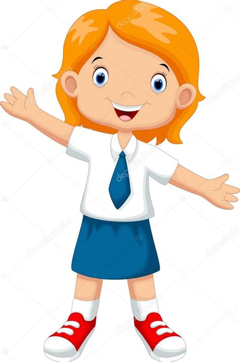 Cute Girl In A School Uniform Stock Vector Image By ©irwanjos2 88030714