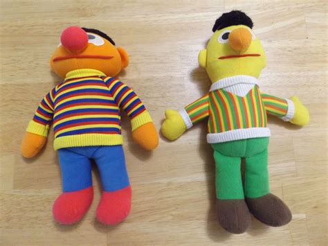 Vintage Bert And Ernie Stuffed Plush Dolls Toys Tyco Jim Etsy Plush