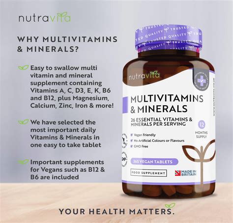 Multivitamins Complex With 26 Essential Vitamins And Minerals 365 Vega