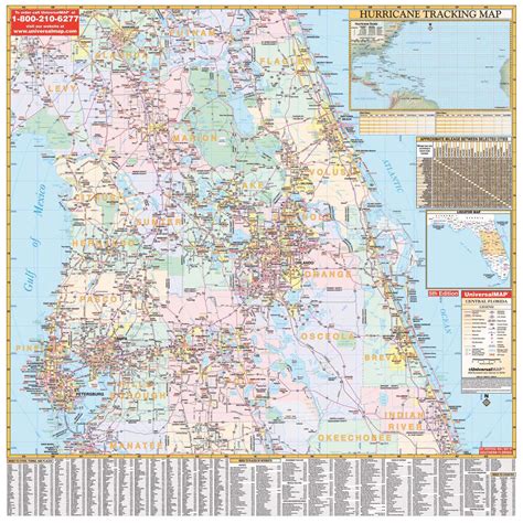 Florida State Central Wall Map Shop State Wall Maps