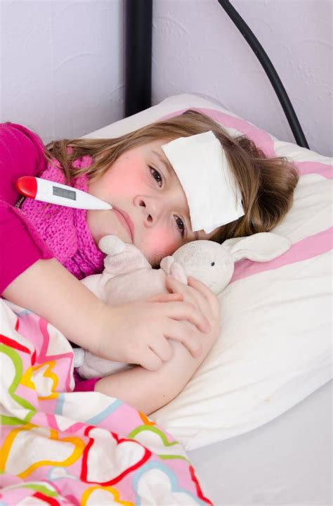 Sick Child Girl Stock Image Image Of Health Indoors 28436277