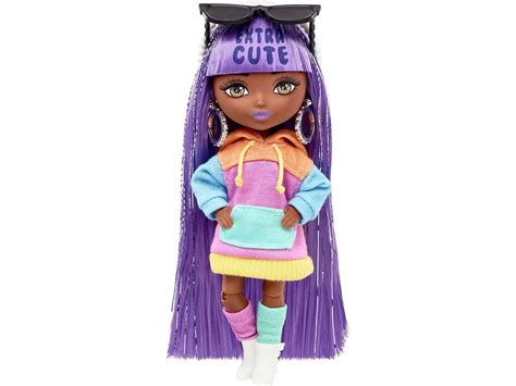 barbie extra minis purple haar mattel hjk66 juguetilandia