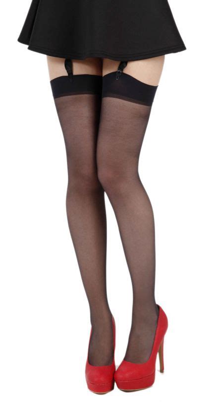 Sheer Sexy Black Plus Size Thigh High Stockings 2x 3x Donatellas Hosiery