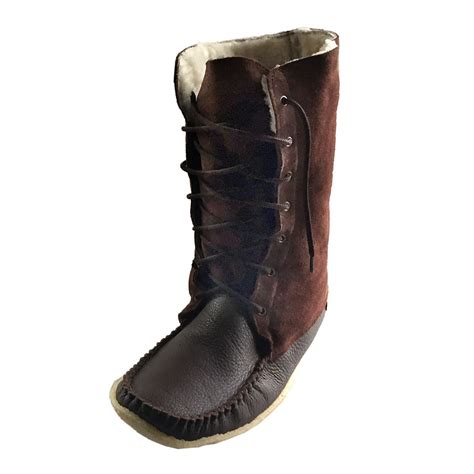 Description Details Sizing These Mens Tall Moccasin Boots Are Cozy And Warm They Are Handmade