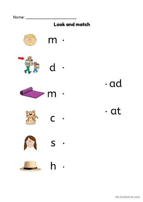Phonics Ad And At Word Families English Esl Worksheets Pdf And Doc
