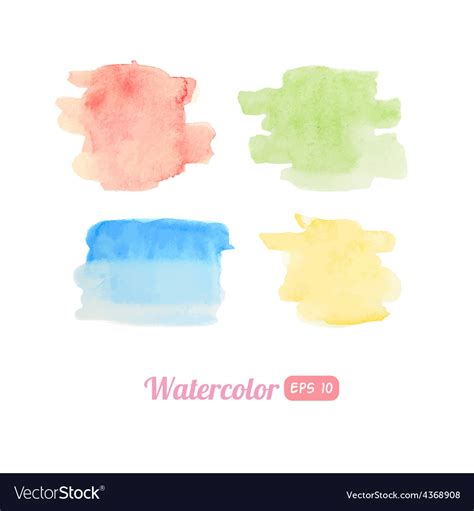 Set Of Watercolor Stains Royalty Free Vector Image