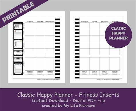 Free Happy Planner Fitness Printables