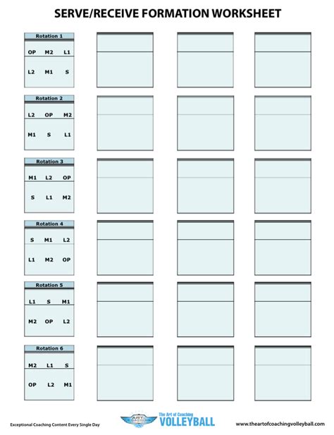 Printable Blank Volleyball Court Rotation Sheets Printable Word Searches
