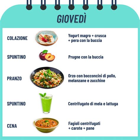 Dieta per la diverticolosi il menù settimanale