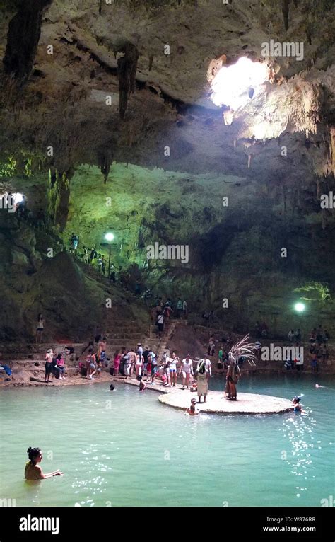 A Cenote Is A Natural Pit Or Sinkhole Resulting From The Collapse Of